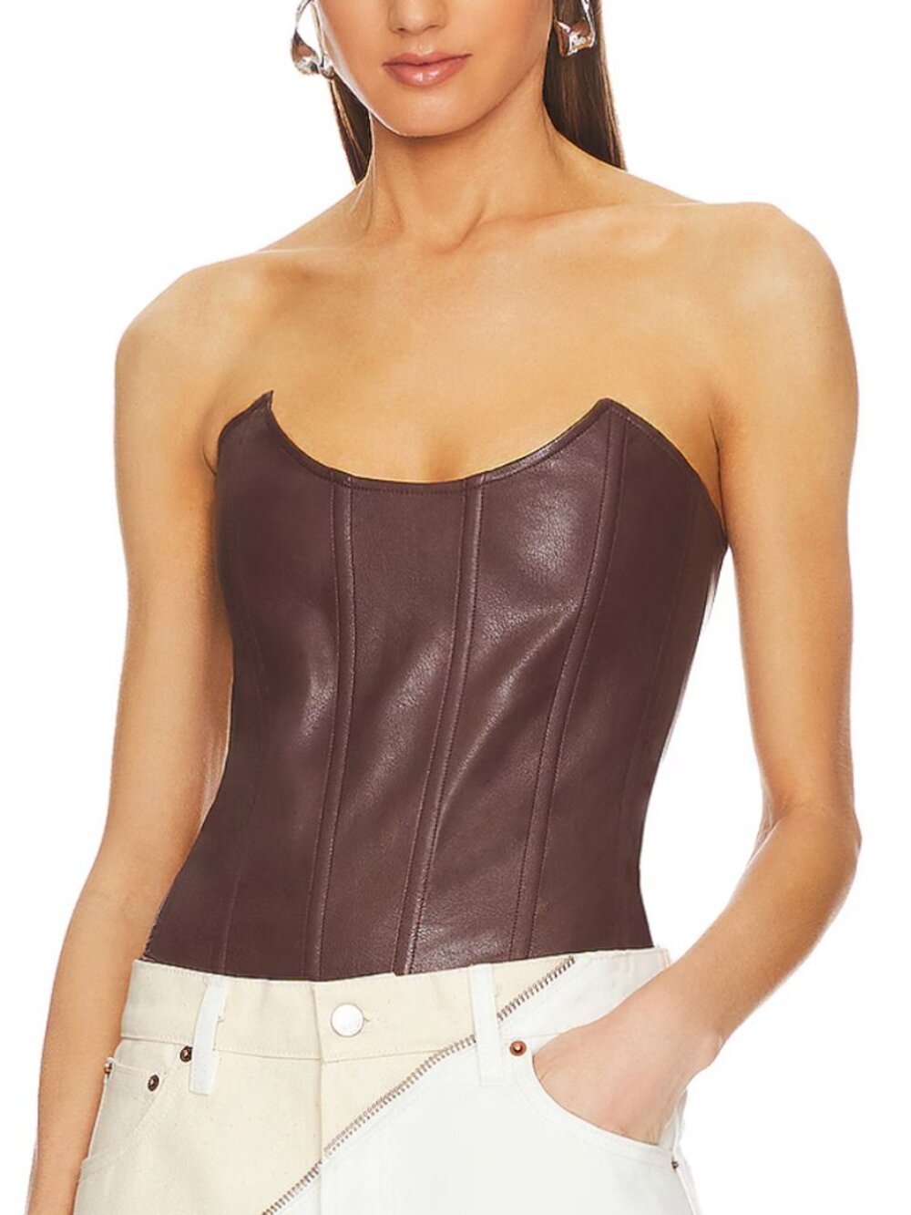 NWT Miaou Leia Corset in Brown Size Small